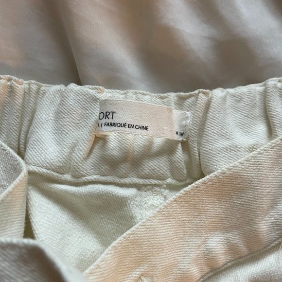 OAK & FORT WHITE CROPPED TWILL WIDE LEG PANT/JEAN SIZE MEDIUM - Picture 4 of 6